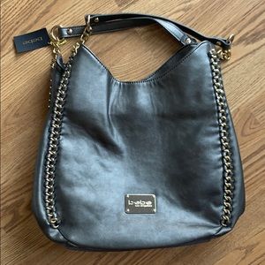 BEBE TAG ON NEVER USED grey leather purse